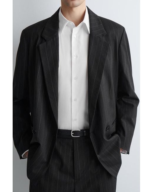 COS White Slim Tailored Cotton-Poplin Shirt for men