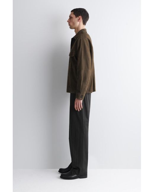 COS Brown Suede Trucker Jacket for men