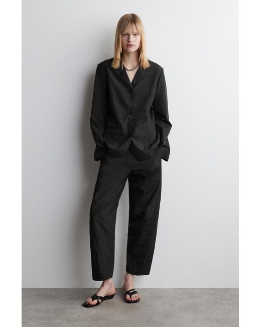COS Black Nylon Blazer
