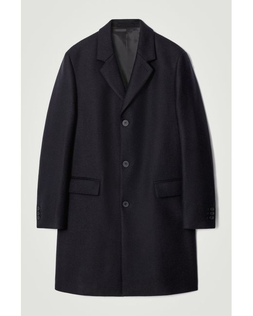 COS Blue Tailored Wool-twill Coat for men