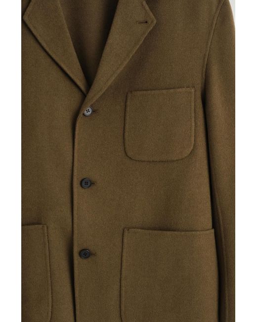 COS Green Unstructured Double-Faced Wool Blazer for men