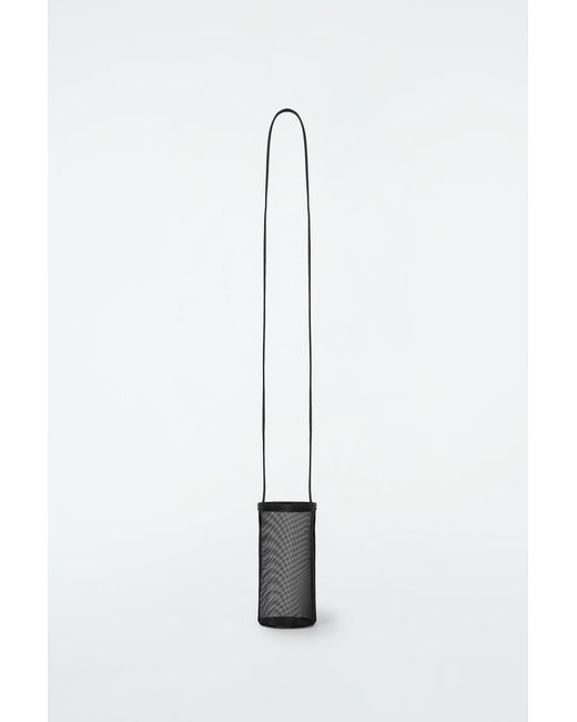 COS White Crossbody Bottle Holder - Mesh