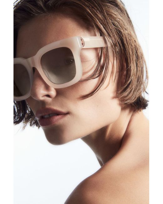 COS White Gaze Sunglasses - D-frame