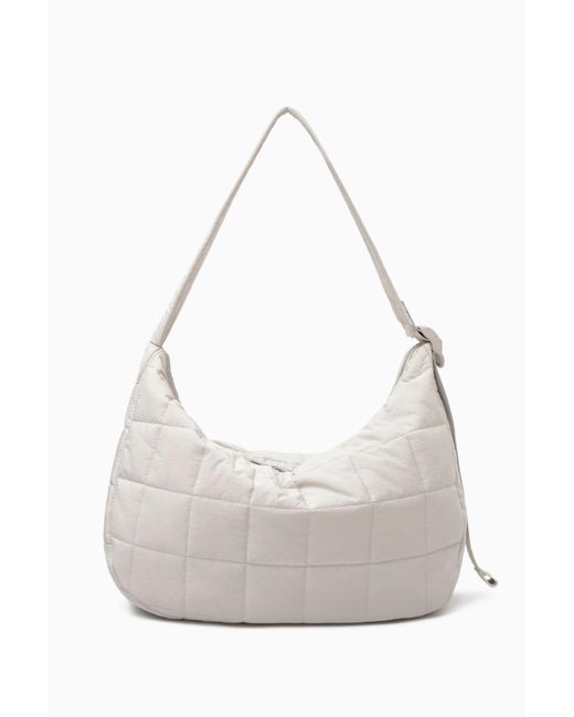 COS White Quilted Messenger - Ripstop for men