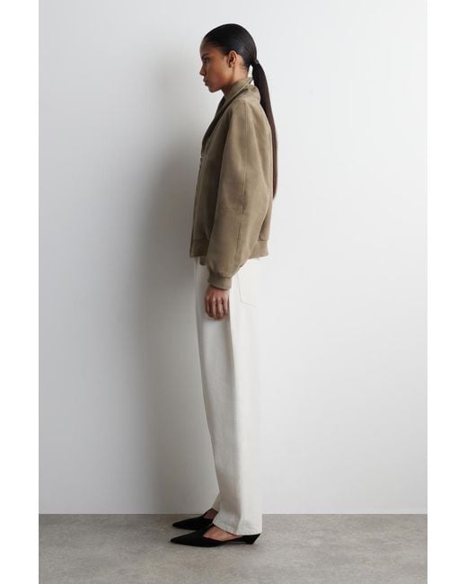 COS White Bay Barrel-Leg Jeans
