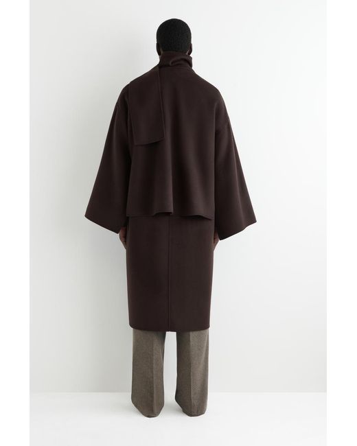COS Black Double-Faced Wool Cape