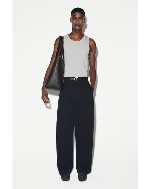 COS Gray Slim Ribbed Cotton Tank Top for men