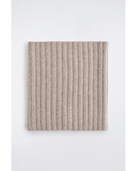 COS Natural Chunky Ribbed Cashmere Snood for men