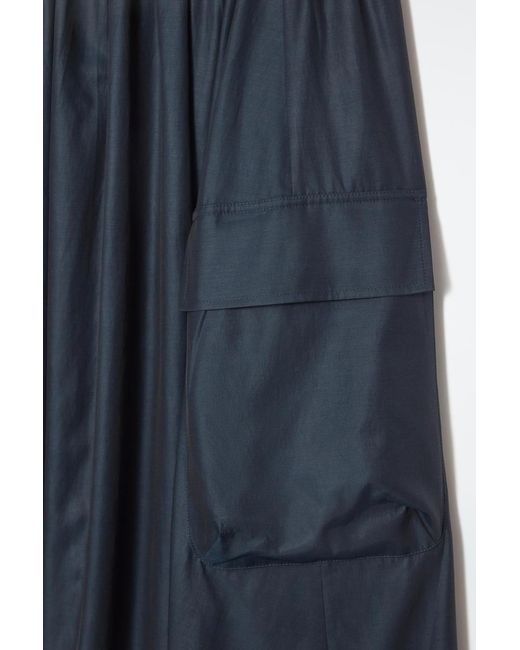COS Blue Utility A-line Maxi Skirt