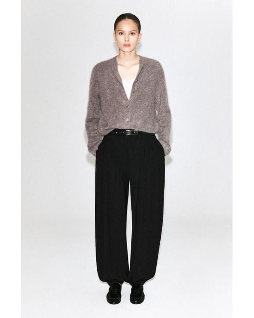 COS Natural Brushed-Cashmere Crew-Neck Cardigan