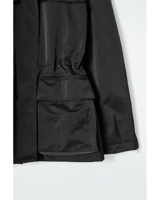 COS Black Waisted Utility Jacket