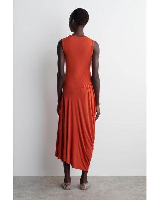 printed asymmetric midi dress cos Olive Print Asymmetric Cut Out Midi Dress – AX Paris main image 0