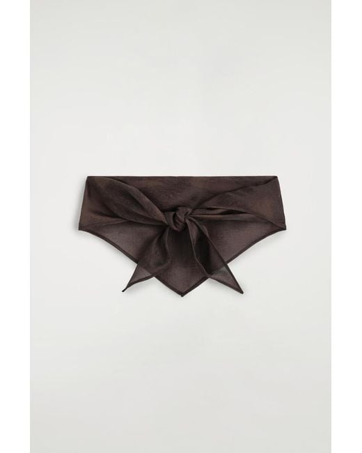 COS Brown Animal-Jacquard Neck Scarf