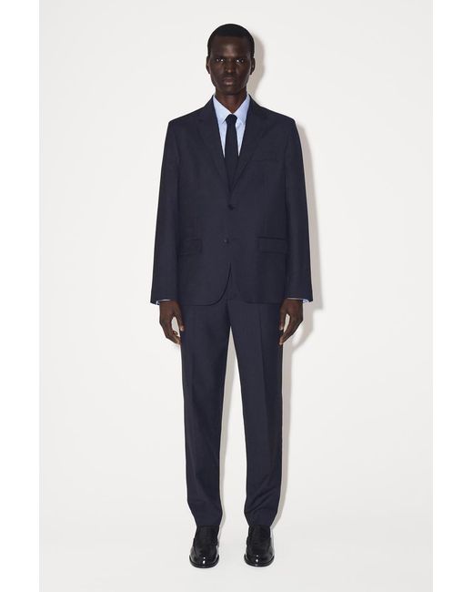 COS Blue Single-Breasted Wool Blazer for men