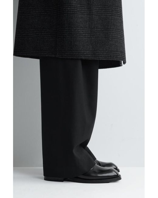 COS Black Square-Toe Leather Oxford Shoes for men