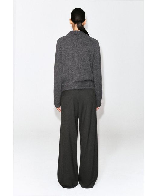 COS Gray Merino Wool Polo Shirt