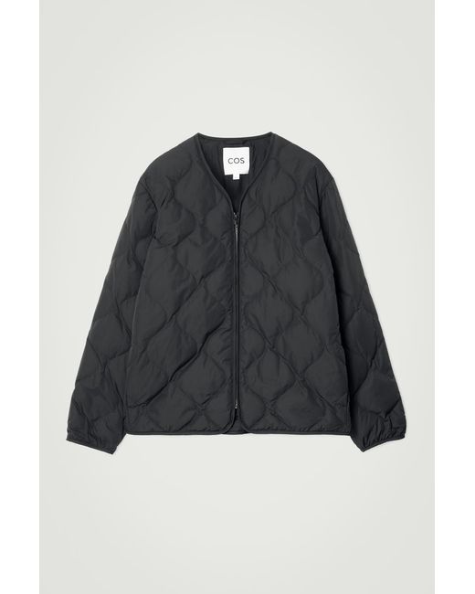 COS Blue Quilted Down Jacket for men