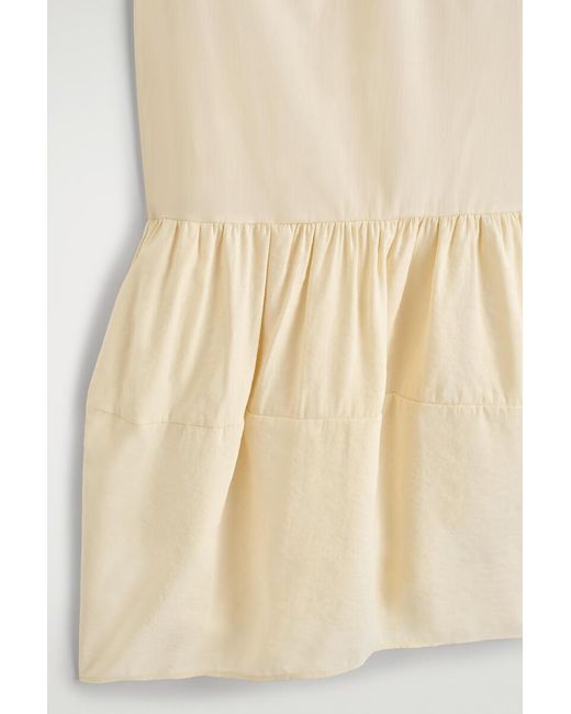 COS Natural Panelled Mini Dress