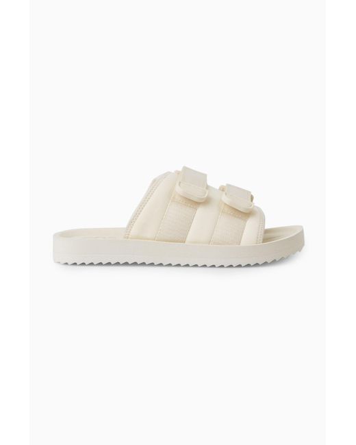 COS Neoprene Strap Sliders in Beige (Natural) - Lyst