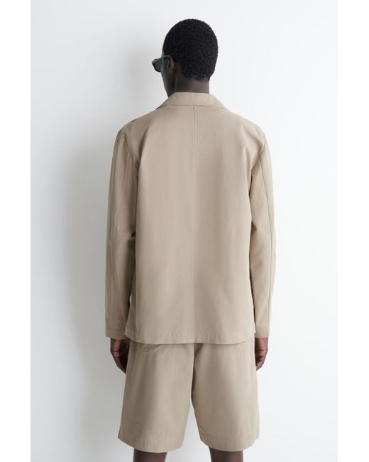 COS Natural Unstructured Cotton-Blend Blazer for men
