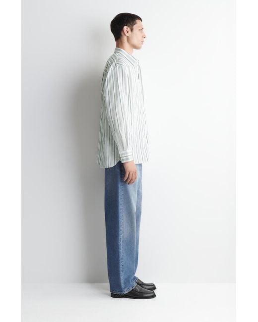 COS White Leather Penny Loafers for men