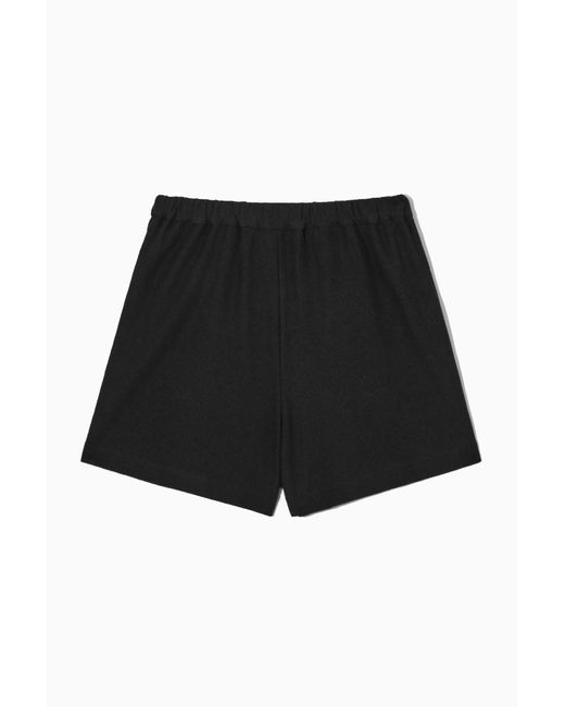 COS Black Bouclé Shorts