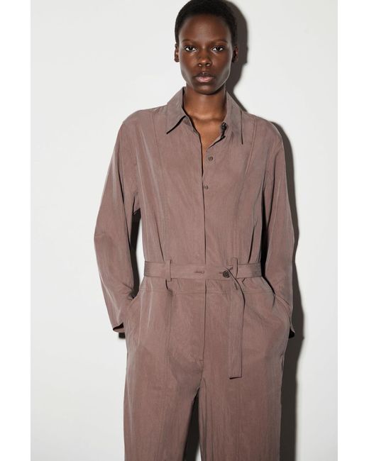 COS Brown Belted Modal Coverall