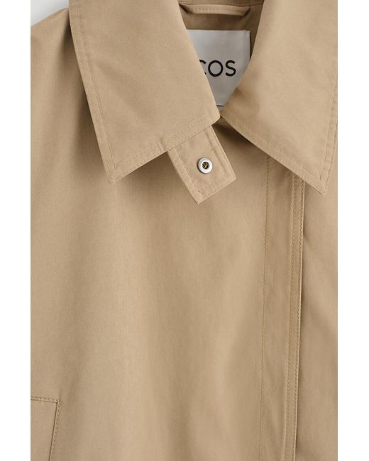 COS Natural Rounded Short Trench Jacket