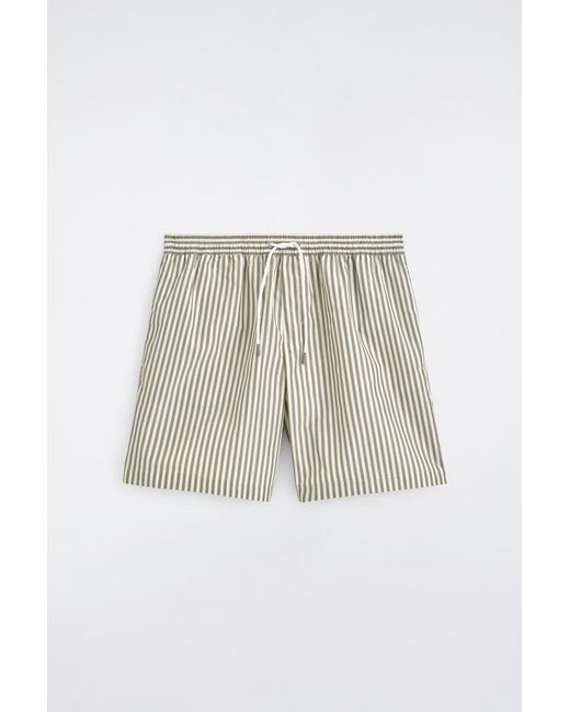 COS Green Striped Swim Shorts for men