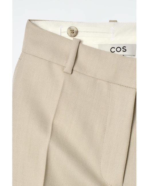 COS Natural Wool Slim-Leg Trousers