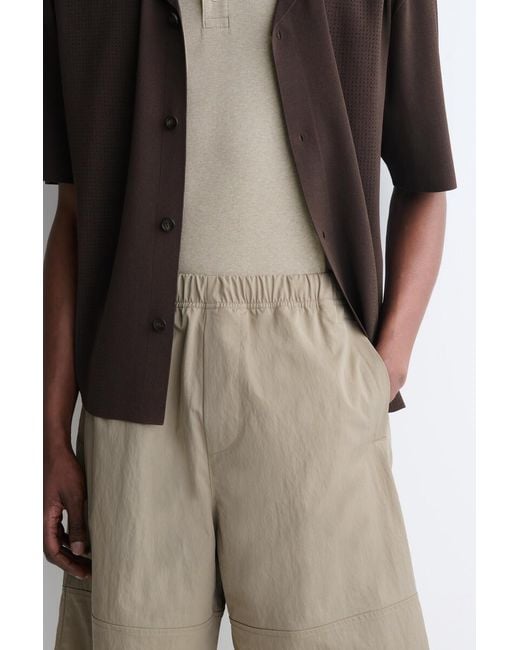 COS Natural Cotton Elasticated Knee-Length Shorts for men