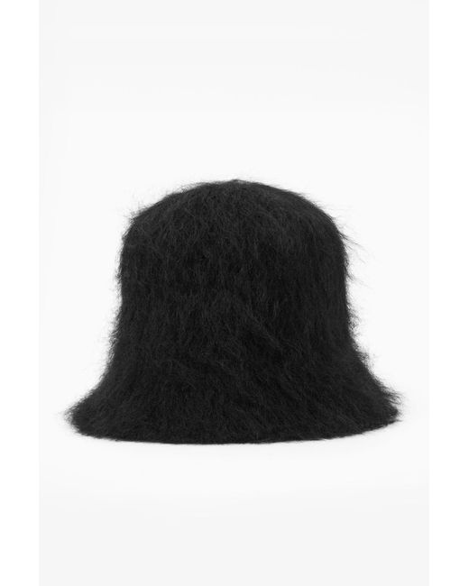 COS Black Mohair Bucket Hat
