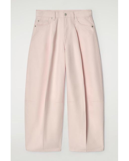 COS Pink Twine Barrel-Leg Jeans