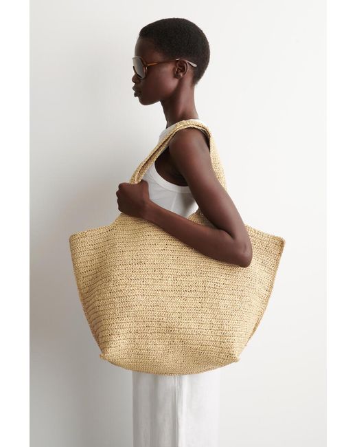 COS Natural Sculpted Tote Bag