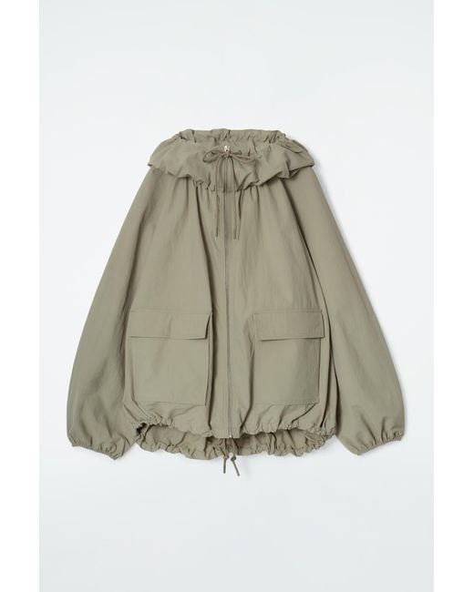 COS Natural Technical Hooded Parka Jacket