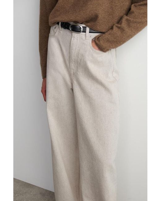 COS White Dial Wide-Leg Jeans