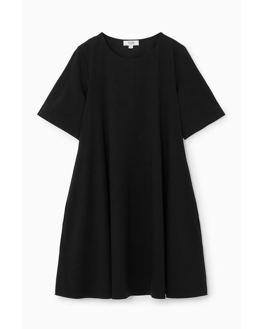 COS Black Ausgestelltes T-shirt-minikleid