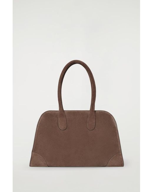 Borsa Da Bowling Studio Piccola Scamosciata di COS in Brown
