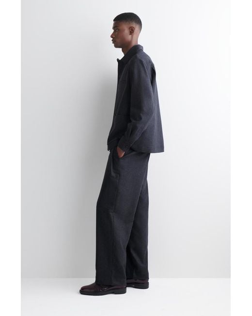 COS Blue Wool Tapered Trousers for men