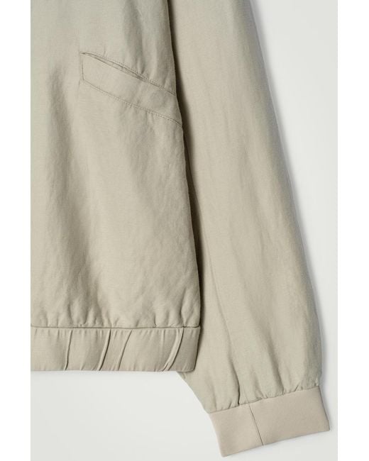 COS Natural Linen Bomber Jacket for men