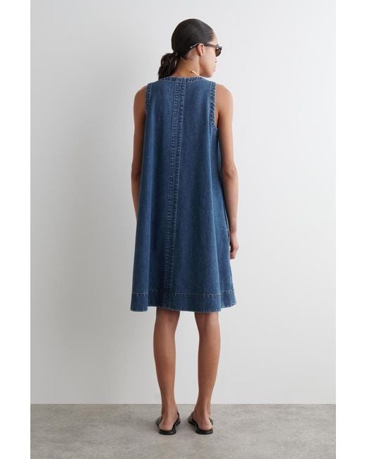 women shirt denim dresses KUT from the Kloth Eliza-Rolled Up Sleeve Tab with Front Opening Dress : XL E58 with leggings or tights Erin Denim Midi Dress Brand:Zara
