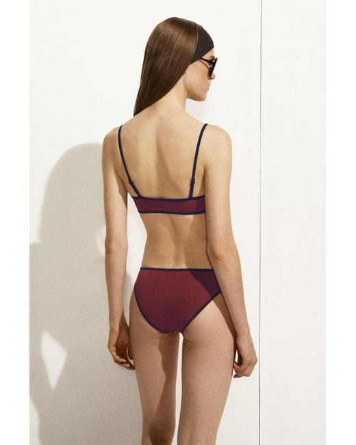 COS Red Contrast-Trimmed Bikini Briefs