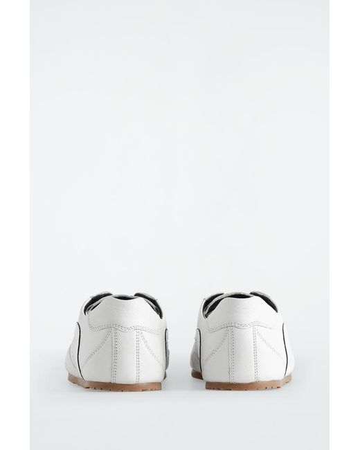 COS White Minimal Leather Trainers