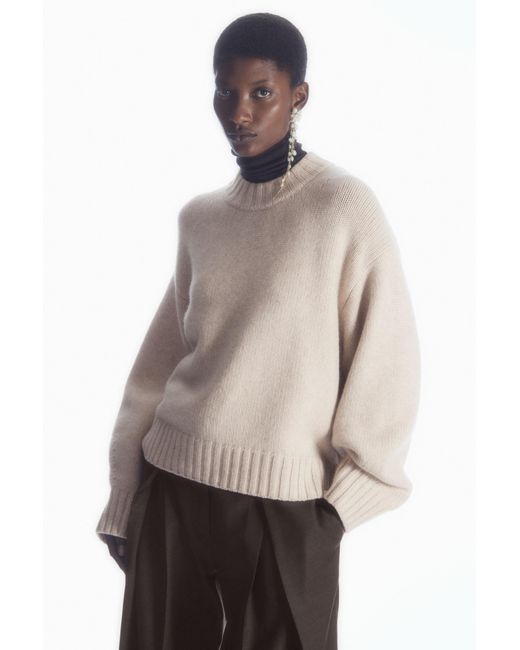 COS Natural Chunky Pure Cashmere Crew-neck Sweater