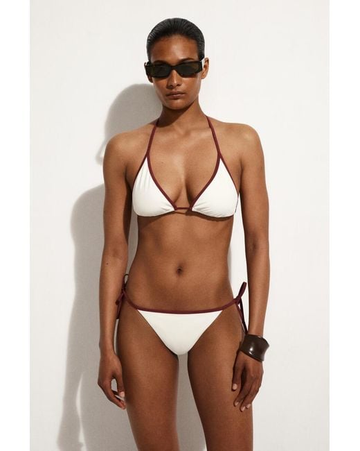 COS Natural Contrast-Trimmed Tie-Side Bikini Briefs