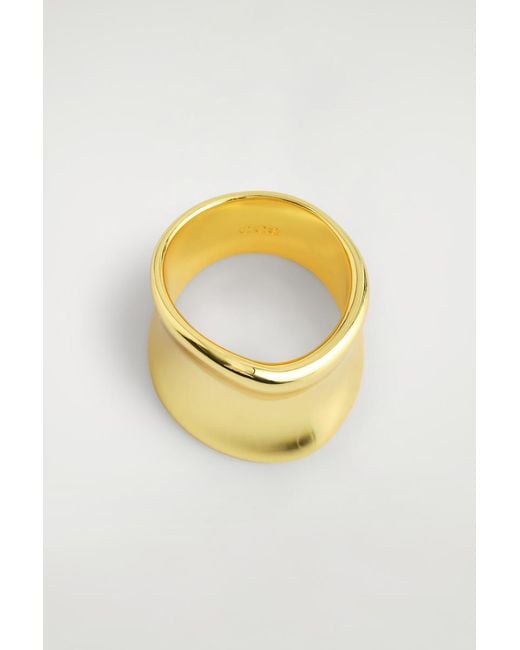 COS Yellow Elongated Sculpted Ring