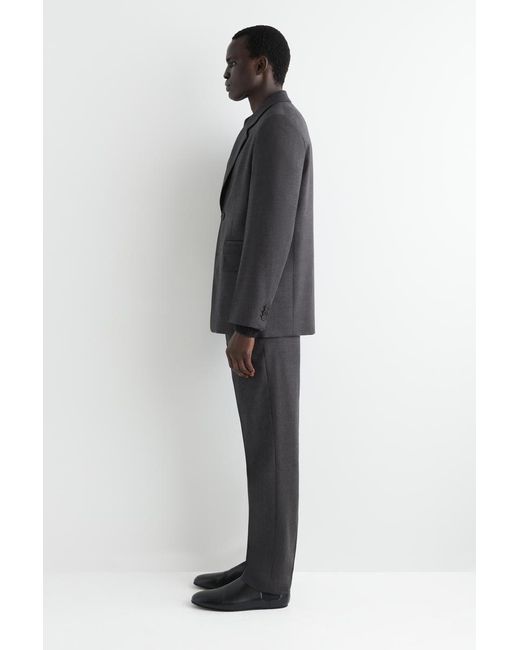 COS Gray Wool Tapered Pants for men
