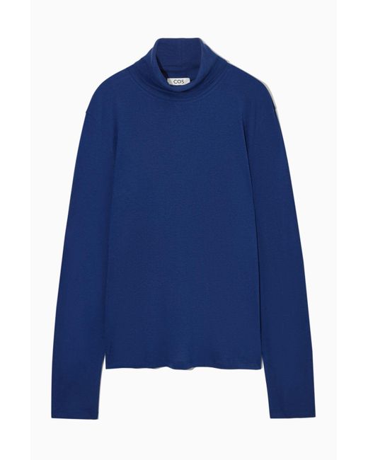COS Cotton Slim-fit Turtleneck Top in 
