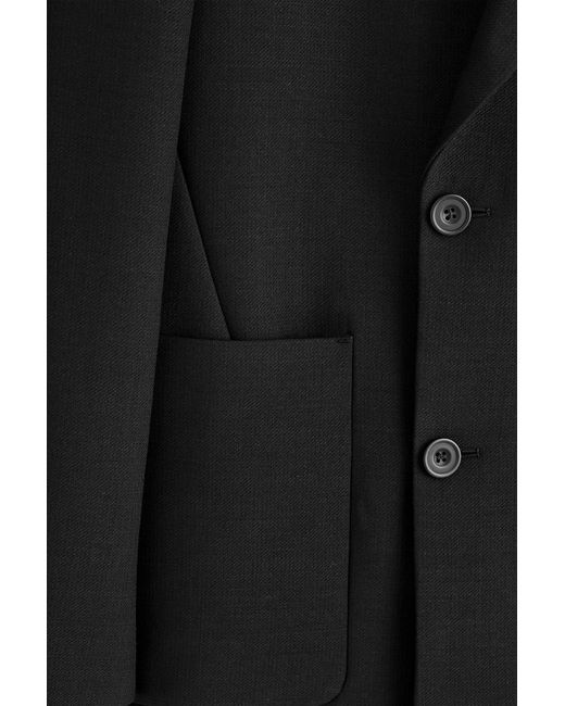 COS Unstructured Wool-Blend Blazer in Black for Men | Lyst