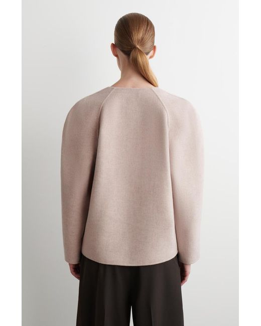 COS Pink Double-Faced Wool Top